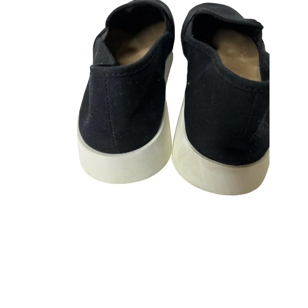 Lucky Brand Womens Gimmony Slip‎ On Sneaker 10M Casual Comfort Canvas Black